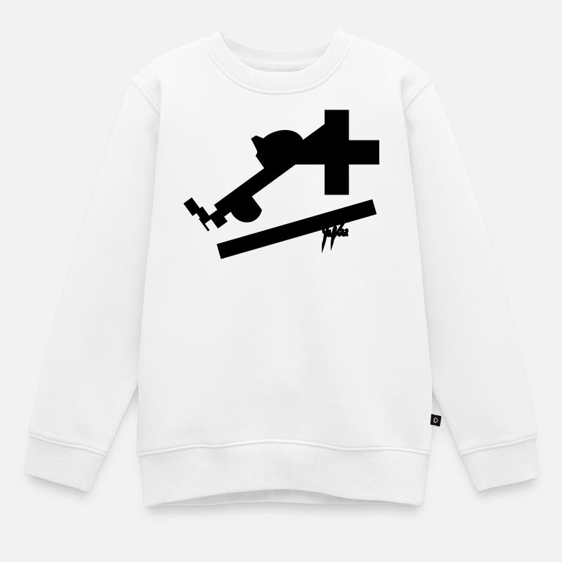 cross II - Kinder Premium Organic Sweatshirt - Weiß