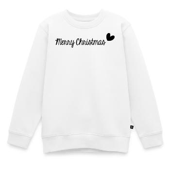 WEIHNACHTEN. FROHE WEIHNACHTEN. FROHE WEIHNACHTEN. NEUJAHR - Kinder Premium Organic Sweatshirt - Weiß - Vorne - AI Model Kid Male (0cm)