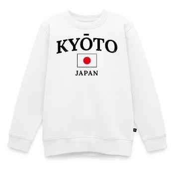 Motif du drapeau du Japon de Kyoto - Sweat Premium enfant bio - blanc - Devant - AI Model Kid Male (0cm)