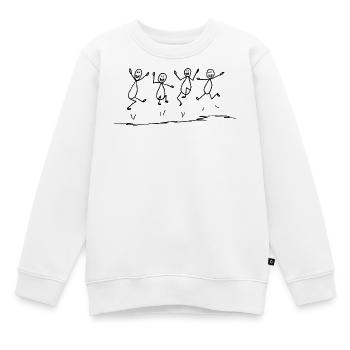 Begeisternd - Lebensfreude, die ansteckt - Kinder Premium Organic Sweatshirt - Weiß - Vorne - AI Model Kid Male (0cm)