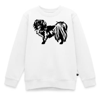Épagneul du Tibet - Sweat Premium enfant bio - blanc - Devant - AI Model Kid Male (0cm)