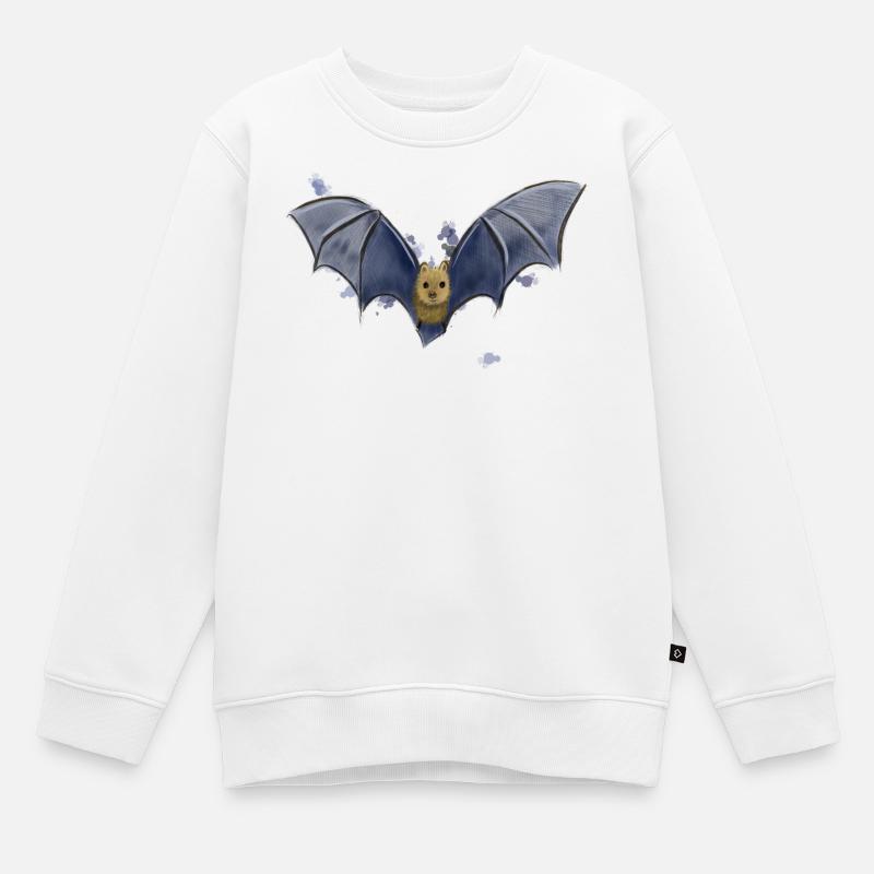 Fledermaus - Kinder Premium Organic Sweatshirt - Weiß
