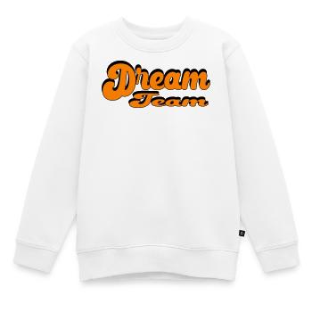 Dream Team Retro Style Design - Kinder Premium Organic Sweatshirt - Weiß - Vorne - AI Model Kid Male (0cm)