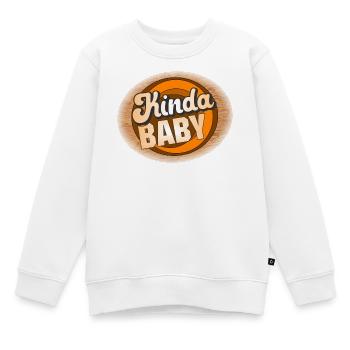 Kinda Baby Design im Retro Style - Kinder Premium Organic Sweatshirt - Weiß - Vorne - AI Model Kid Male (0cm)