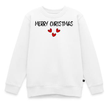 WEIHNACHTEN. FROHE WEIHNACHTEN. FROHE WEIHNACHTEN. NEUJAHR - Kinder Premium Organic Sweatshirt - Weiß - Vorne - AI Model Kid Male (0cm)