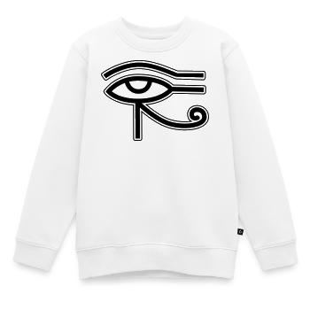 Oeil Horus Egypte - Sweat Premium enfant bio - blanc - Devant - AI Model Kid Male (0cm)