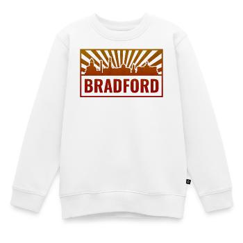Bradford Skyline Sonnenaufgang - Kinder Premium Organic Sweatshirt - Weiß - Vorne - AI Model Kid Male (0cm)
