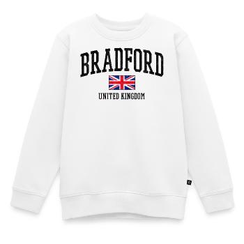 Chemise drapeau Bradford – Motif urbain britannique - Sweat Premium enfant bio - blanc - Devant - AI Model Kid Male (0cm)