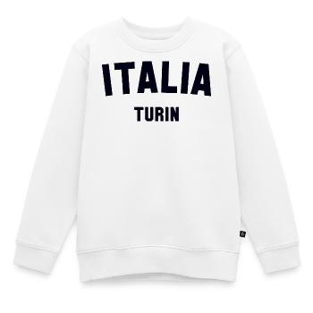TURIN Italia Italien Italy - Kinder Premium Organic Sweatshirt - Weiß - Vorne - AI Model Kid Male (0cm)
