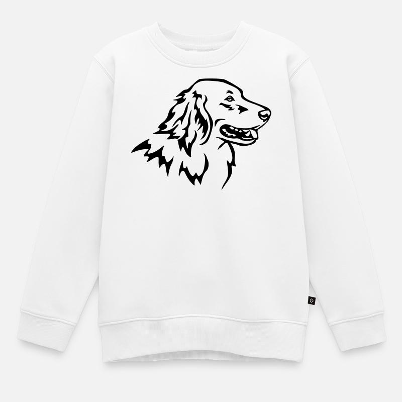 Hovawart Kopf - Kinder Premium Organic Sweatshirt - Weiß