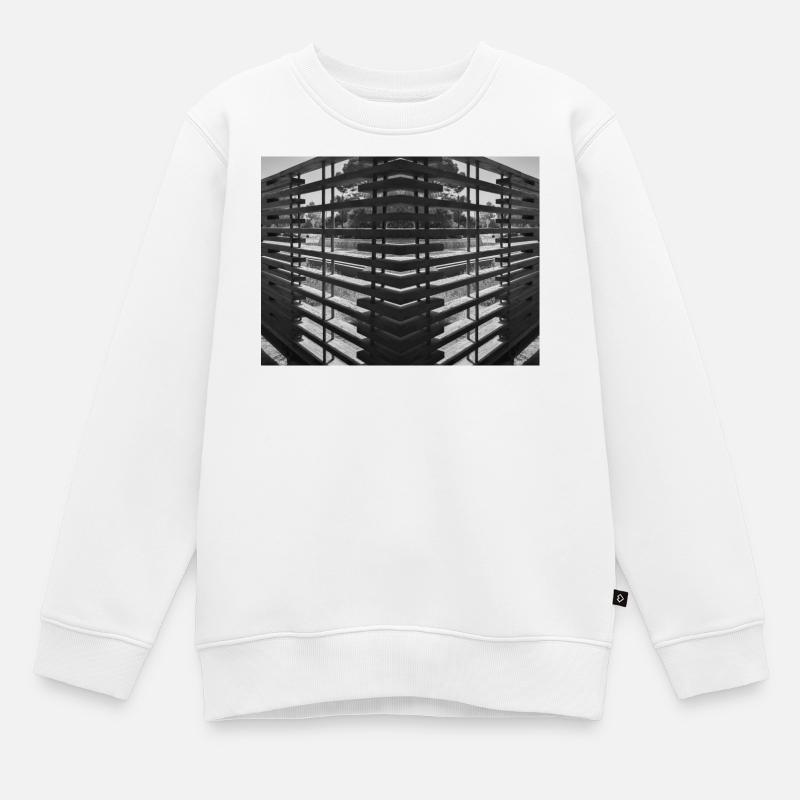 Bois abstrait V.1 - Sweat Premium enfant bio - blanc