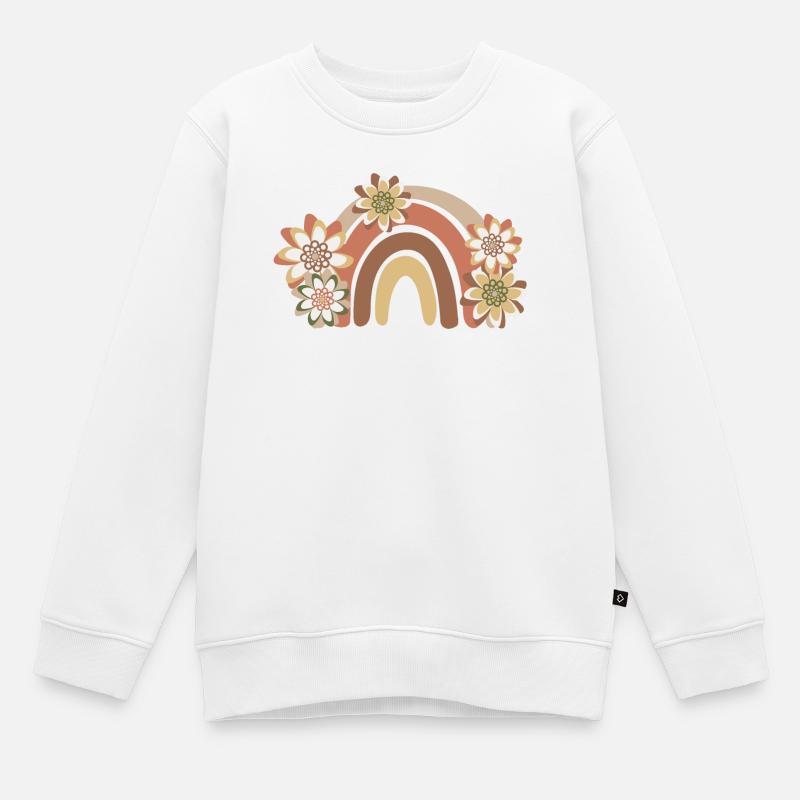 Rainbow Boho, Bohème - Sweat Premium enfant bio - blanc