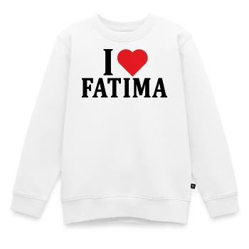 T-Shirt Ich liebe Fatima T-Shirt Geschenkidee - Kinder Premium Organic Sweatshirt - Weiß - Vorne - AI Model Kid Male (0cm)