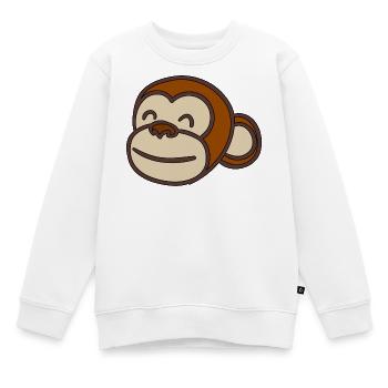 Tête de singe - Sweat Premium enfant bio - blanc - Devant - AI Model Kid Male (0cm)