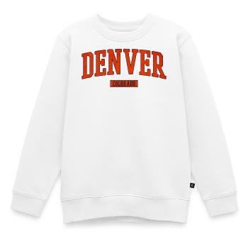 Denver Colorado Arch Emblem - Kinder Premium Organic Sweatshirt - Weiß - Vorne - AI Model Kid Male (0cm)