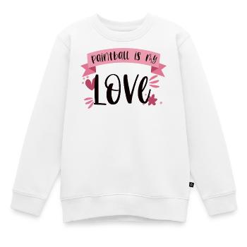 Paintball is my Love - Gotscha Geschenk - Kinder Premium Organic Sweatshirt - Weiß - Vorne - AI Model Kid Male (0cm)