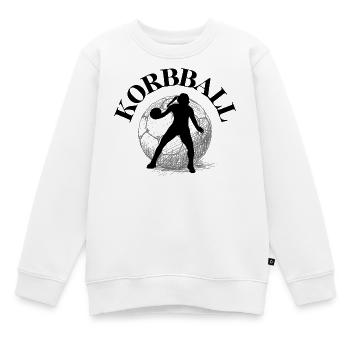 Korbball Spielerin - Kinder Premium Organic Sweatshirt - Weiß - Vorne - AI Model Kid Male (0cm)