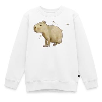 Capybara - Kinder Premium Organic Sweatshirt - Weiß - Vorne - AI Model Kid Male (0cm)