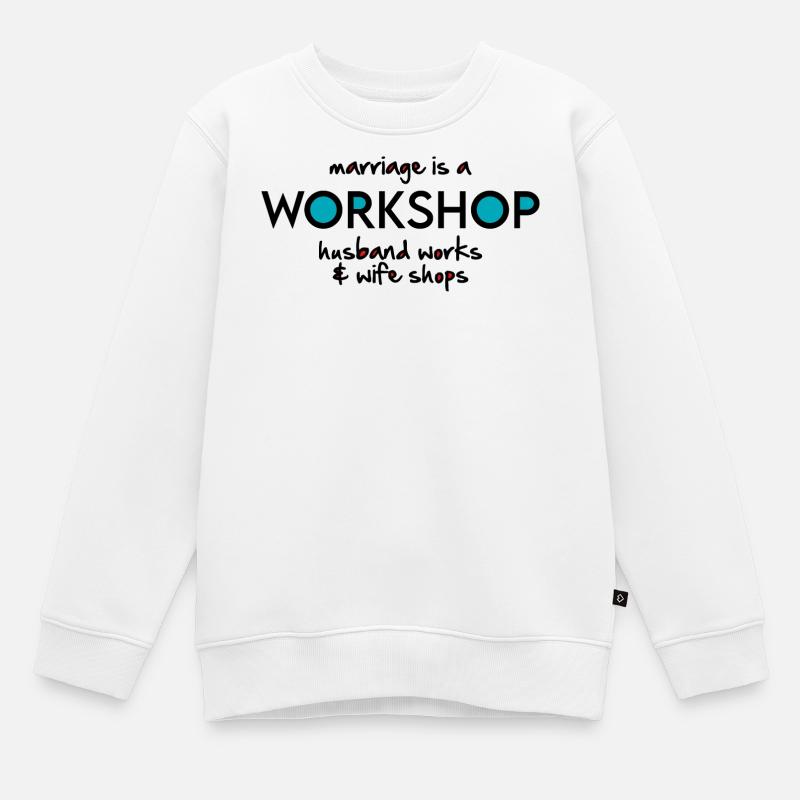 Workshop - Kids Premium Organic Sweatshirt - white
