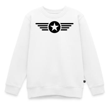 I'm a star with wings - Kids Premium Organic Sweatshirt - white - Front - AI Model Kid Male (0cm)