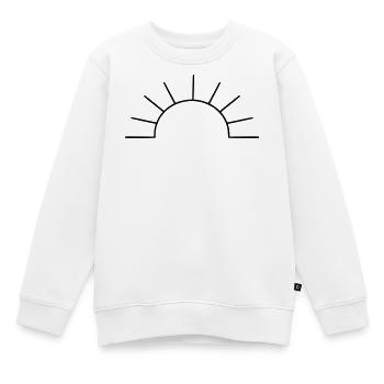 Soleil simple - Sweat Premium enfant bio - blanc - Devant - AI Model Kid Male (0cm)