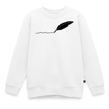 writing pen - Kids Premium Organic Sweatshirt - white - Front - AI Model Kid Male (0cm)