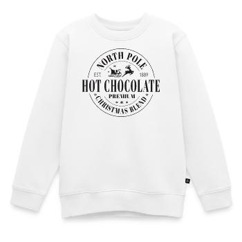 Nordpol Heiße Schokolade Weihnachtsmischung - Kinder Premium Organic Sweatshirt - Weiß - Vorne - AI Model Kid Male (0cm)