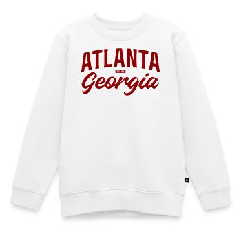 Écriture vintage d’Atlanta Georgia - Sweat Premium enfant bio - blanc - Devant - AI Model Kid Male (0cm)