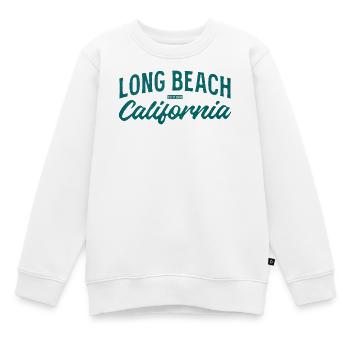 Long Beach California Vintage Script - Kinder Premium Organic Sweatshirt - Weiß - Vorne - AI Model Kid Male (0cm)