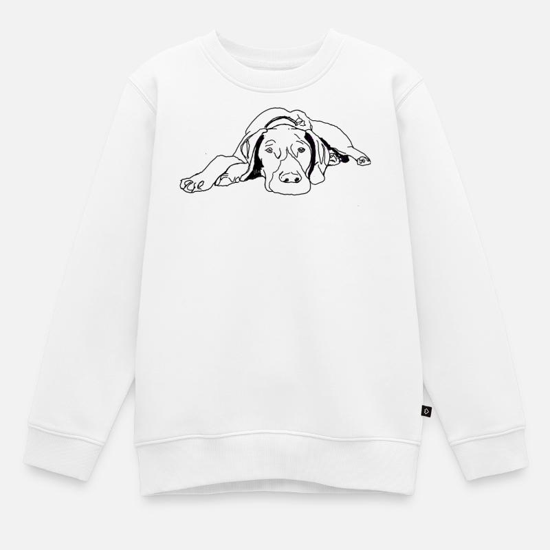 Pointer Deutsch Kurzhaar - Kinder Premium Organic Sweatshirt - Weiß