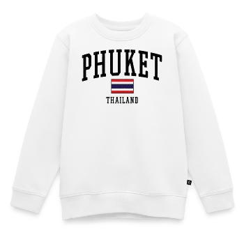 Motif du drapeau de Phuket Thaïlande - Sweat Premium enfant bio - blanc - Devant - AI Model Kid Male (0cm)