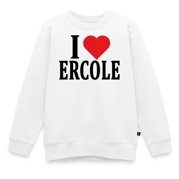t-shirt J’adore l’idée cadeau t-shirt Ercole - Sweat Premium enfant bio - blanc - Devant - AI Model Kid Male (0cm)