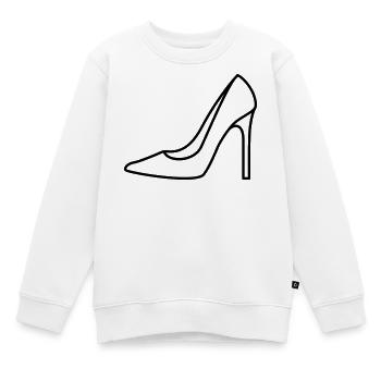 High Heel Icon Chaussure Femmes Femmes Contour Personnalisable - Sweat Premium enfant bio - blanc - Devant - AI Model Kid Male (0cm)