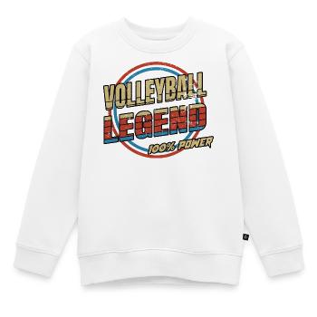 Volleyball Legend - Kinder Premium Organic Sweatshirt - Weiß - Vorne - AI Model Kid Male (0cm)