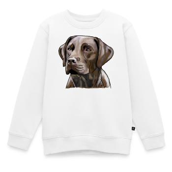 Labrador - Sweat Premium enfant bio - blanc - Devant - AI Model Kid Male (0cm)