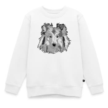 Collie - Kinder Premium Organic Sweatshirt - Weiß - Vorne - AI Model Kid Male (0cm)