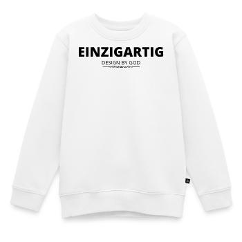Einzigartig - Kinder Premium Organic Sweatshirt - Weiß - Vorne - AI Model Kid Male (0cm)