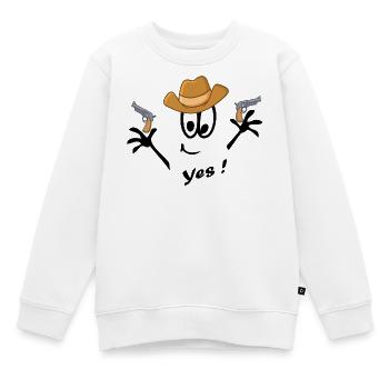Cowboy, Carnaval, Bande dessinée - Sweat Premium enfant bio - blanc - Devant - AI Model Kid Male (0cm)