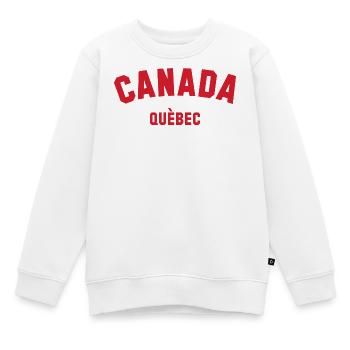 QUÉBEC, Canada Kanada - Sweat Premium enfant bio - blanc - Devant - AI Model Kid Male (0cm)