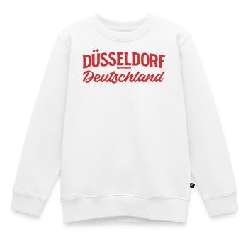 Düsseldorf Deutschland Retro Schriftlogo - Kinder Premium Organic Sweatshirt - Weiß - Vorne - AI Model Kid Male (0cm)