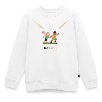 Verliebte Herzen - Kinder Premium Organic Sweatshirt - Weiß - Vorne - AI Model Kid Male (0cm)