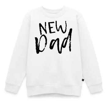 New Dad - Ankündigung für neue Väter - Kinder Premium Organic Sweatshirt - Weiß - Vorne - AI Model Kid Male (0cm)