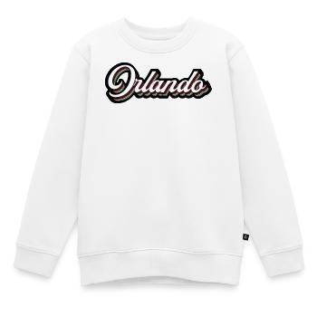 Orlando Rainbow Script - Kinder Premium Organic Sweatshirt - Weiß - Vorne - AI Model Kid Male (0cm)