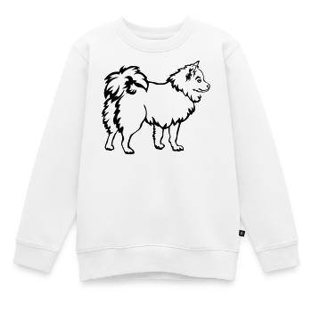 Spitz - Kinder Premium Organic Sweatshirt - Weiß - Vorne - AI Model Kid Male (0cm)