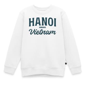 Hanoi Vietnam Vintage Schrift - Kinder Premium Organic Sweatshirt - Weiß - Vorne - AI Model Kid Male (0cm)