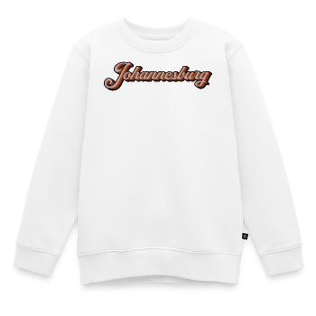 Johannesburg Retro Script - Kinder Premium Organic Sweatshirt - Weiß - Vorne - AI Model Kid Male (0cm)