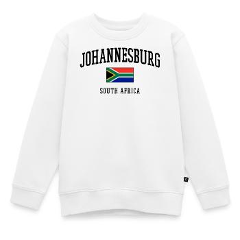 Johannesburg Flagge Südafrika Städte Design - Kinder Premium Organic Sweatshirt - Weiß - Vorne - AI Model Kid Male (0cm)