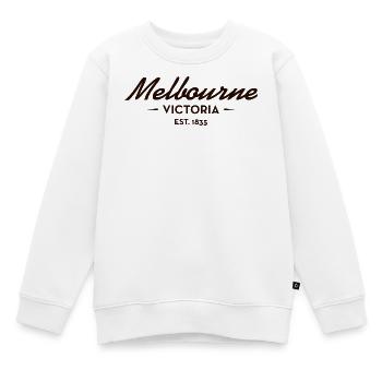 Melbourne Victoria Est. 1835 - Kinder Premium Organic Sweatshirt - Weiß - Vorne - AI Model Kid Male (0cm)