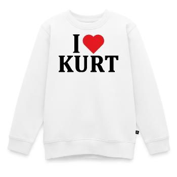 T-Shirt-Name Ich liebe Kurt T-Shirt Geschenkidee - Kinder Premium Organic Sweatshirt - Weiß - Vorne - AI Model Kid Male (0cm)