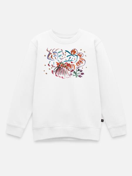 Sonnenurlaubstanz, Aquarell - Kinder Premium Organic Sweatshirt - Weiß